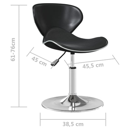 vidaXL Chaise de salle à manger noire en similicuir