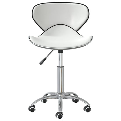 vidaXL Chaises de salle à manger 4 pcs Similicuir blanc pivotantes