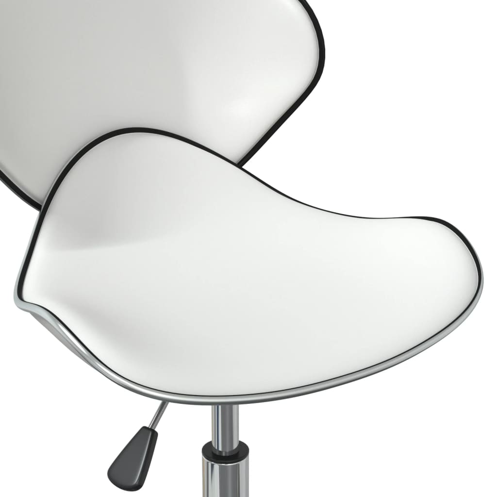 vidaXL Chaises de salle à manger 4 pcs Similicuir blanc pivotantes
