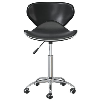 vidaXL Chaises de salle à manger pivotantes 4 pcs Similicuir Noir