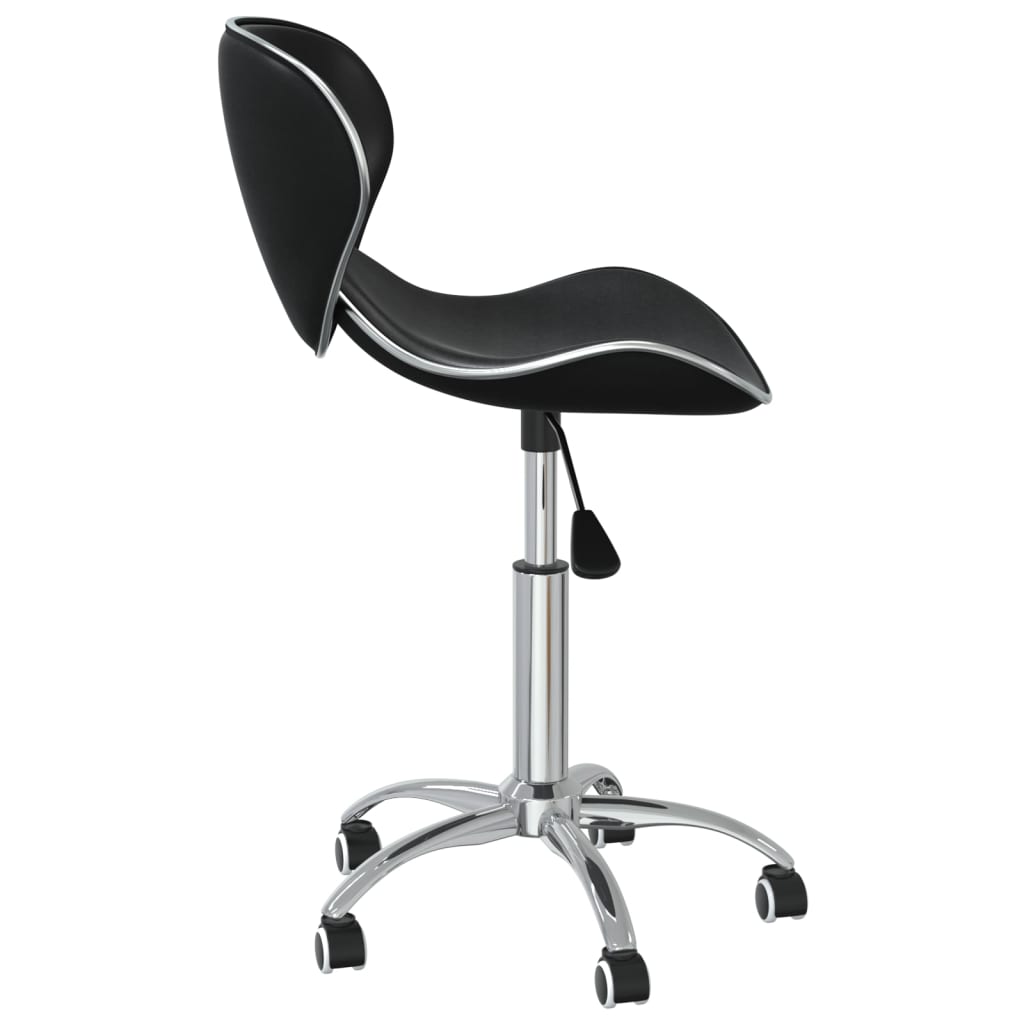 vidaXL Chaises de salle à manger pivotantes 4 pcs Similicuir Noir
