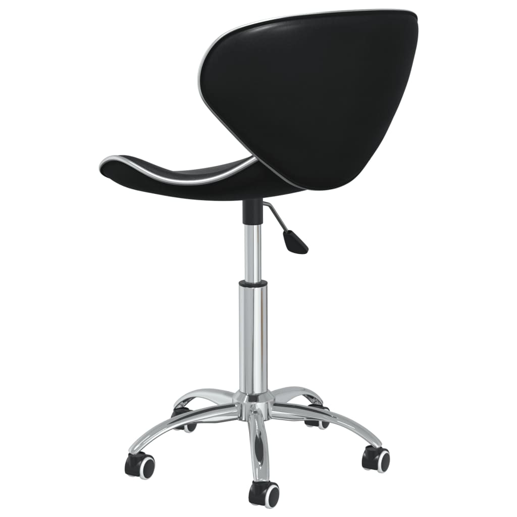 vidaXL Chaises de salle à manger pivotantes 4 pcs Similicuir Noir