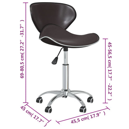 vidaXL Chaises de salle à manger 4 pcs Similicuir marron pivotantes