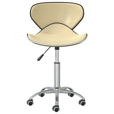 vidaXL Chaises de salle à manger 4 pcs Similicuir crème pivotantes