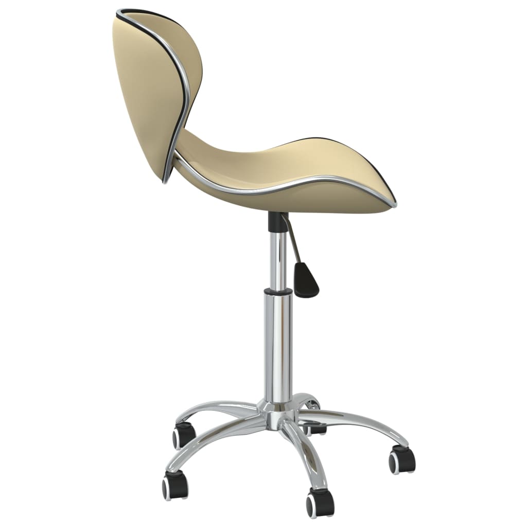 vidaXL Chaises de salle à manger 4 pcs Similicuir crème pivotantes