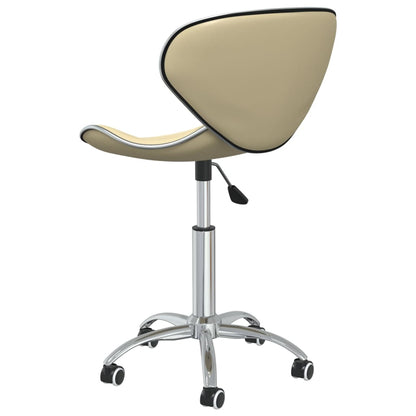 vidaXL Chaises de salle à manger 4 pcs Similicuir crème pivotantes