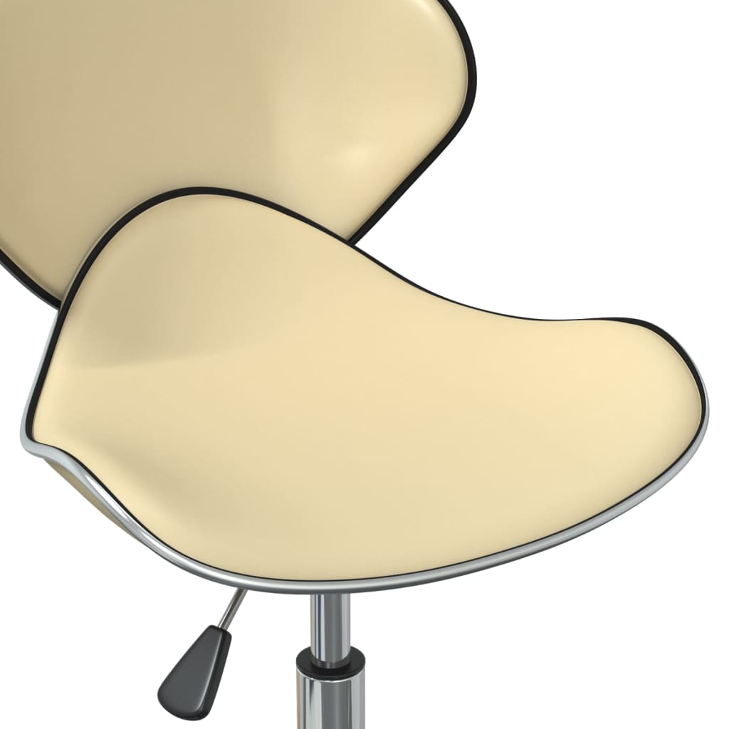 vidaXL Chaises de salle à manger 4 pcs Similicuir crème pivotantes