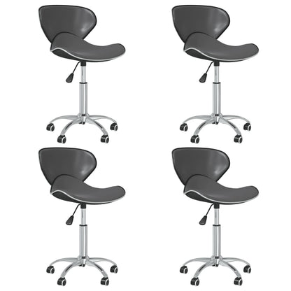 vidaXL Chaises de salle à manger pivotantes 4 pcs Gris Similicuir