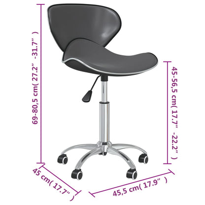 vidaXL Chaises de salle à manger pivotantes 4 pcs Gris Similicuir