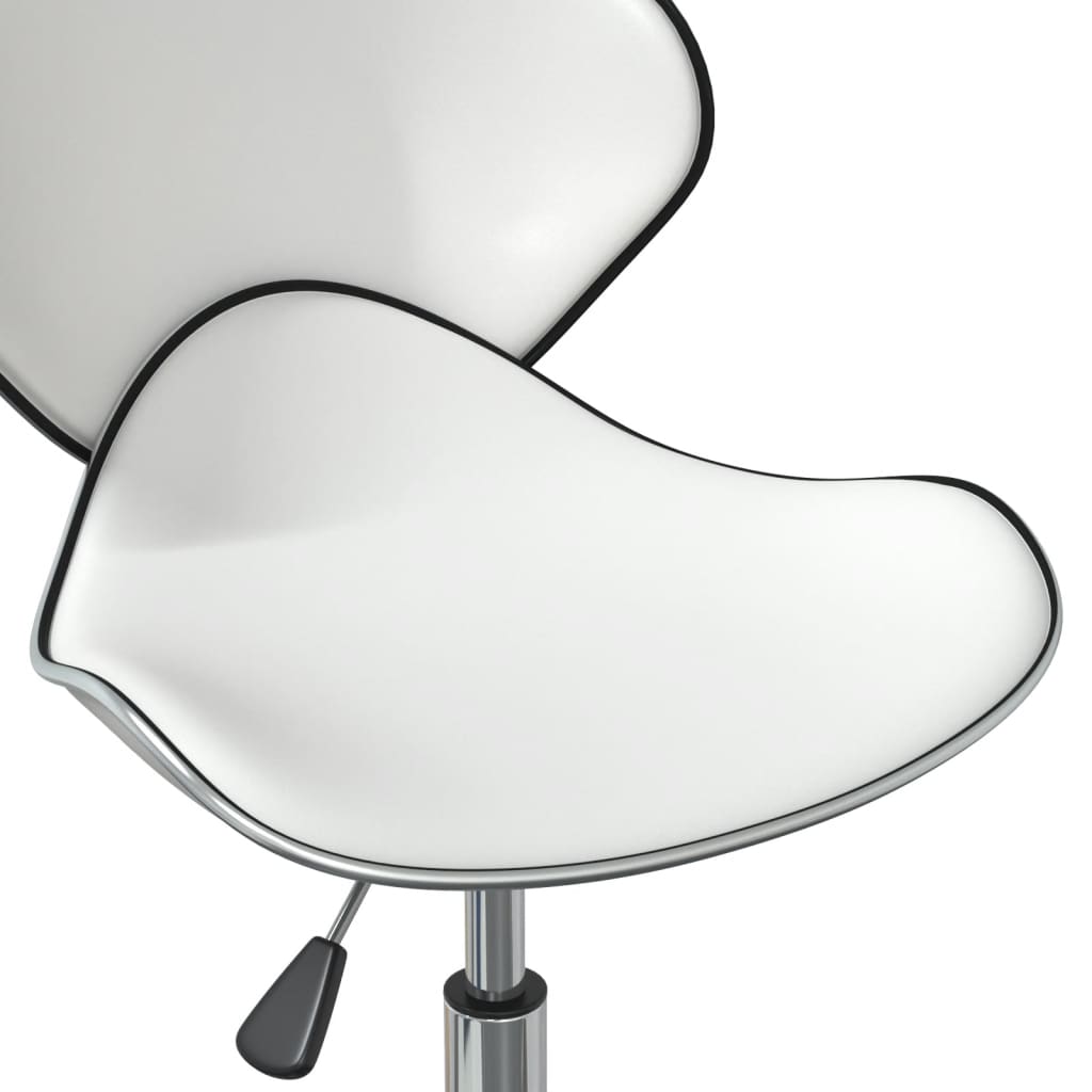 vidaXL Chaises de salle à manger pivotantes 6 pcs Blanches Similicuir
