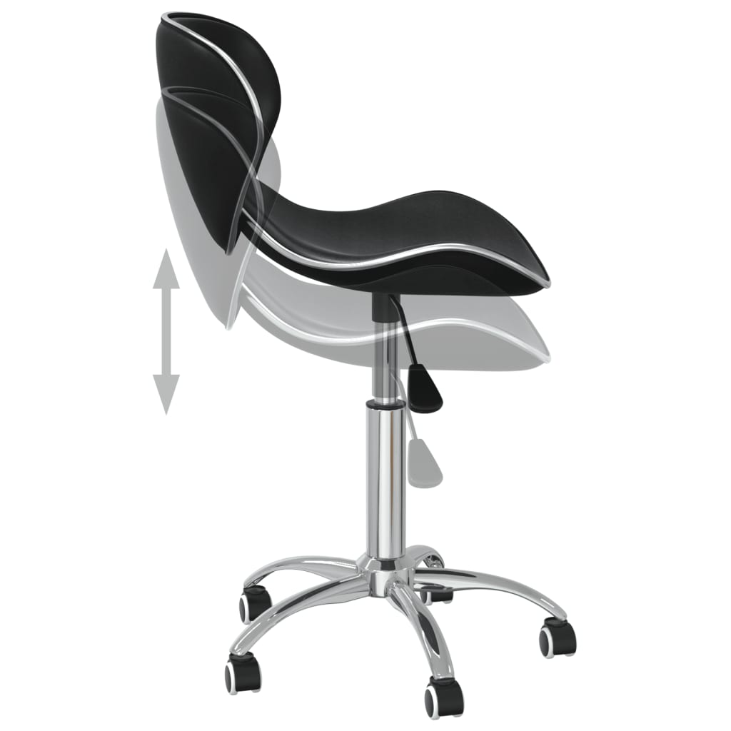 vidaXL Chaises de salle à manger 6 pcs pivotantes Noir Similicuir