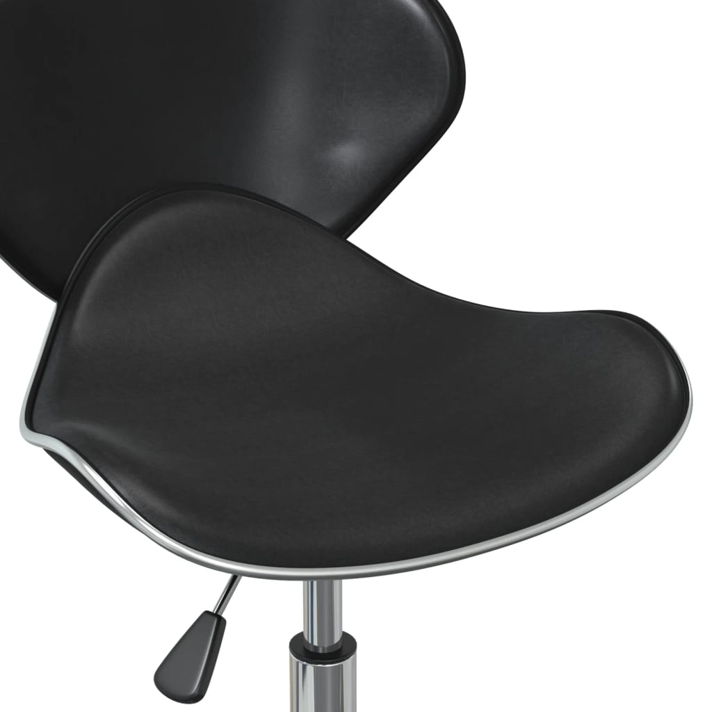 vidaXL Chaises de salle à manger 6 pcs pivotantes Noir Similicuir