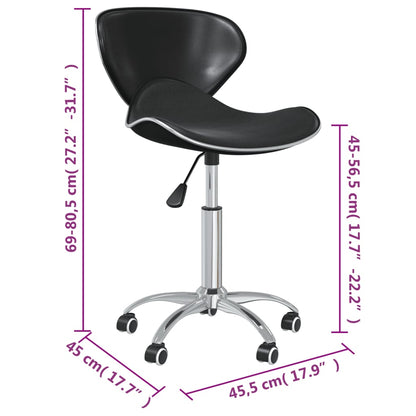 vidaXL Chaises de salle à manger 6 pcs pivotantes Noir Similicuir