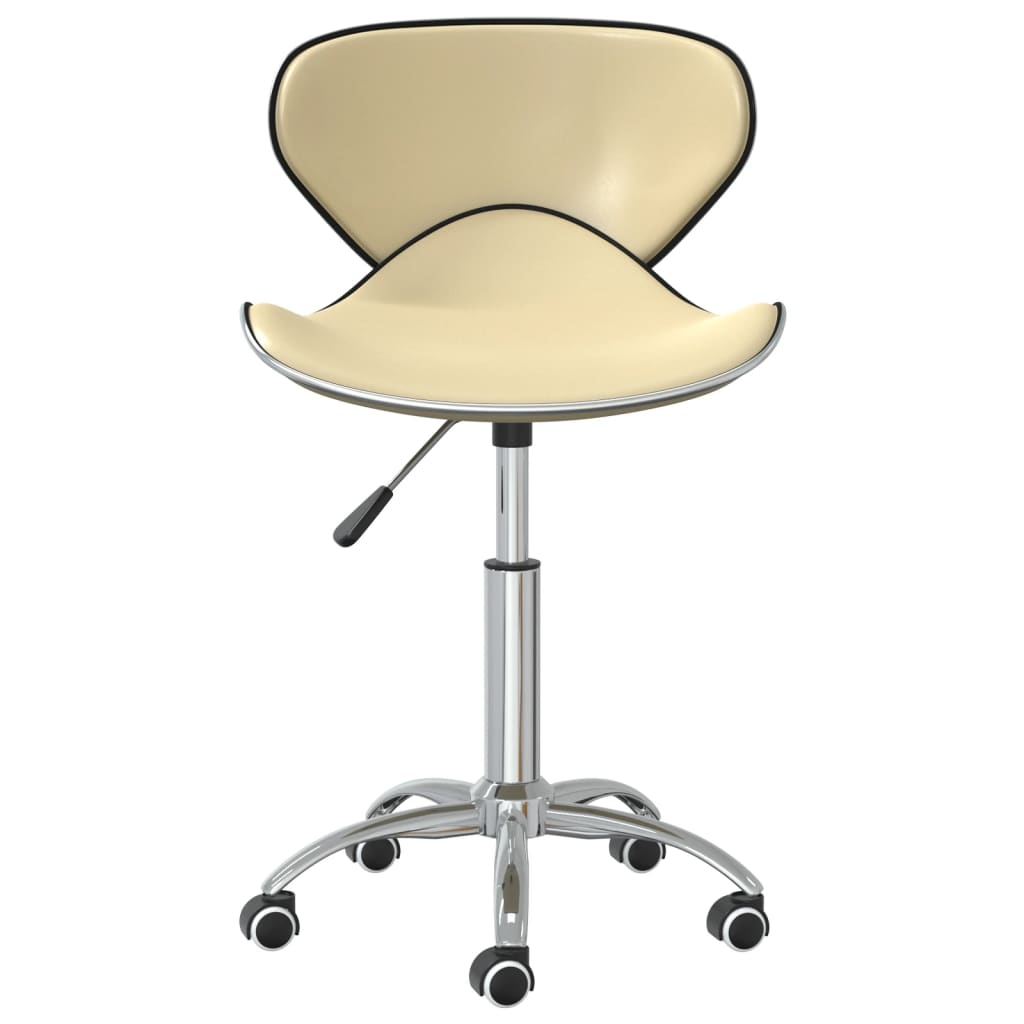 vidaXL Chaises de salle à manger pivotantes 6 pcs Crème Similicuir