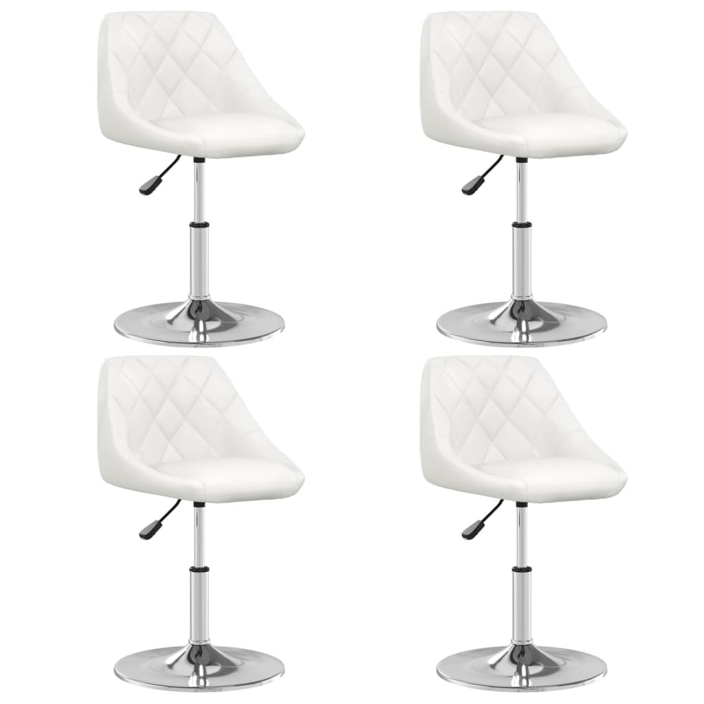 vidaXL Chaises de salle à manger 4 pcs Similicuir blanc