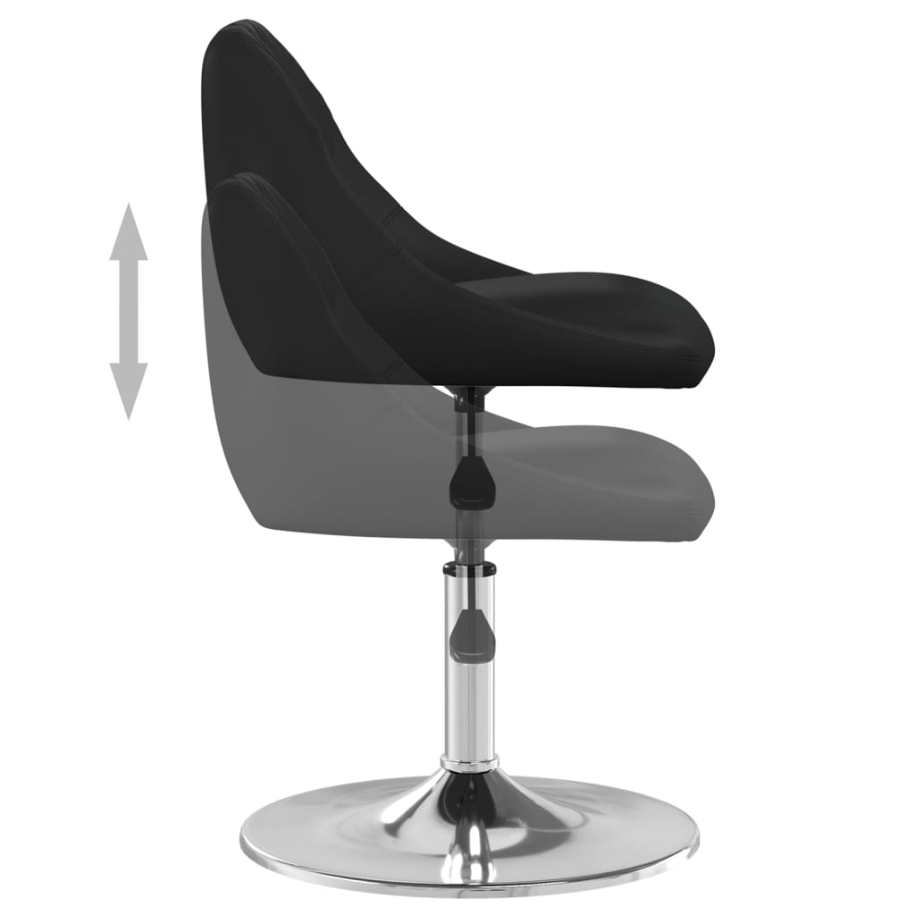 vidaXL Chaises de salle à manger 6 pcs Similicuir Noir