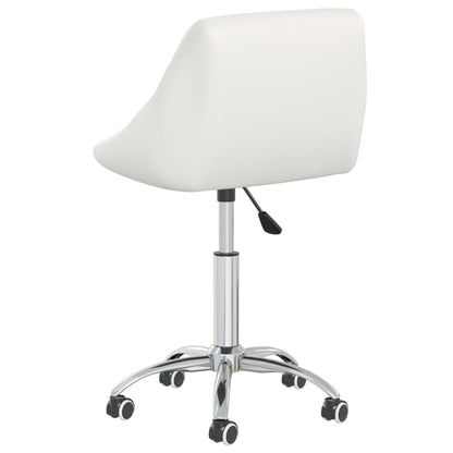 vidaXL Esszimmerstühle 4 Stk. Drehbar Weiß Kunstleder