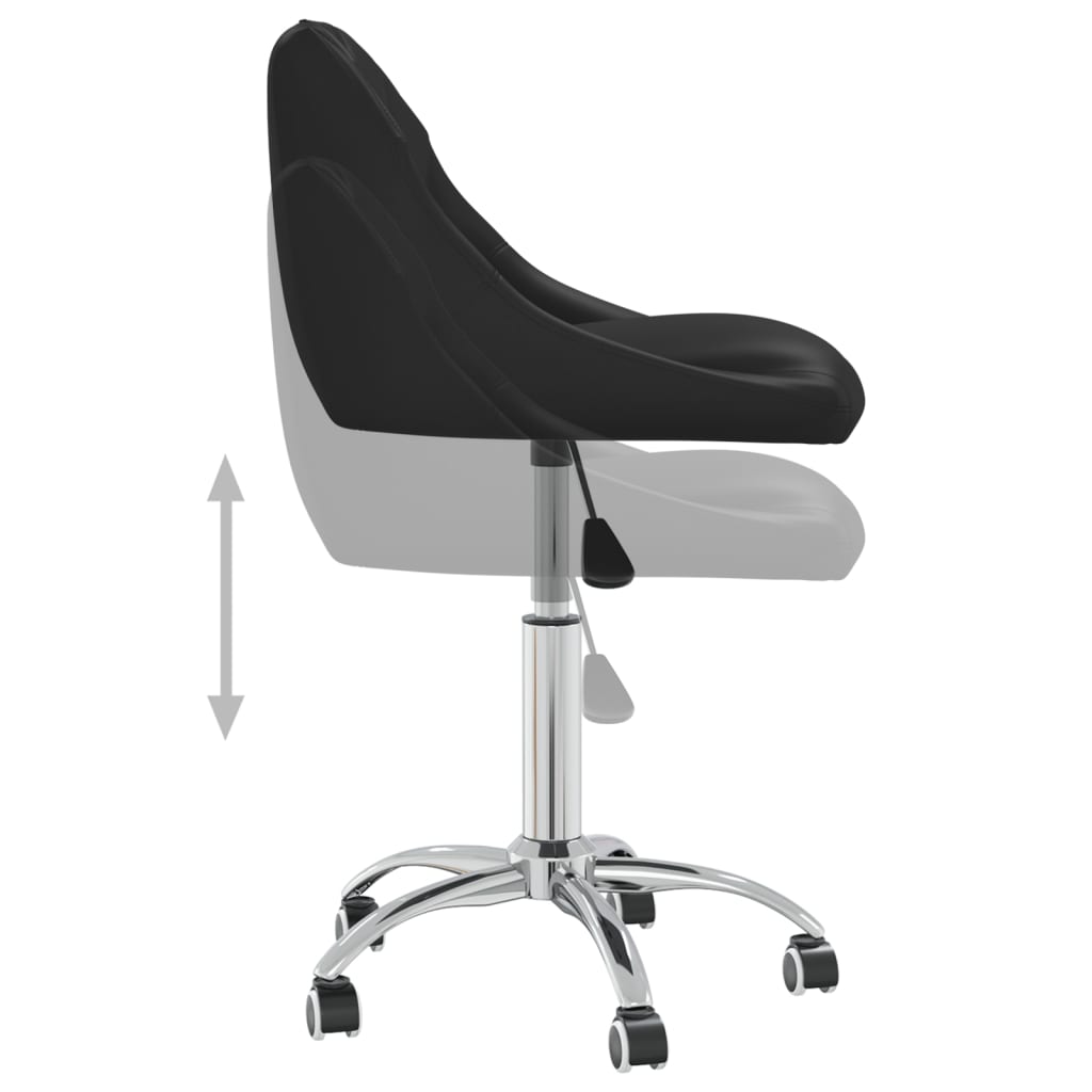 vidaXL Chaises de salle à manger pivotantes 4 pcs Similicuir Noir