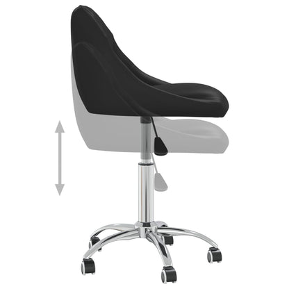 vidaXL Chaises de salle à manger pivotantes 4 pcs Similicuir Noir