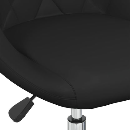 vidaXL Chaises de salle à manger pivotantes 4 pcs Similicuir Noir