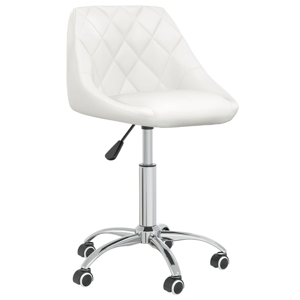 vidaXL Chaises de salle à manger pivotantes 6 pcs Blanches Similicuir