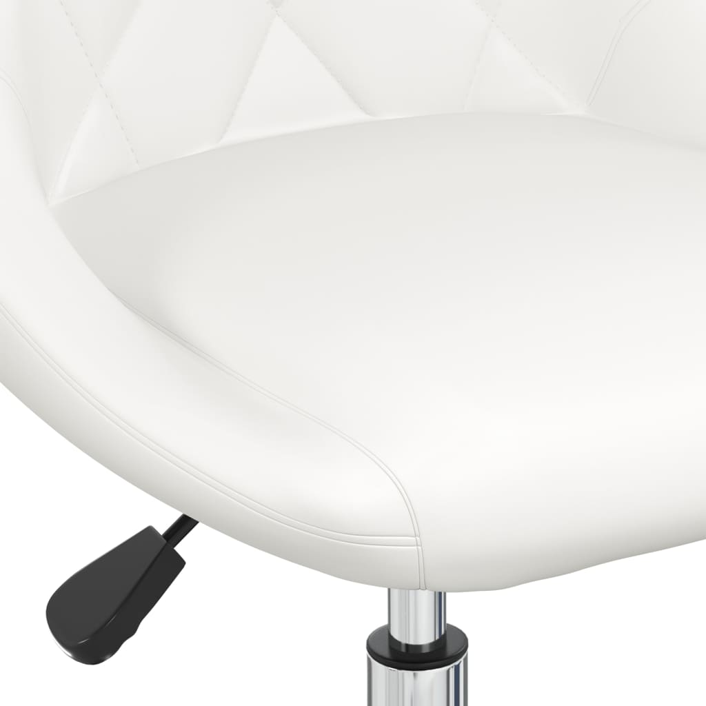 vidaXL Chaises de salle à manger pivotantes 6 pcs Blanches Similicuir