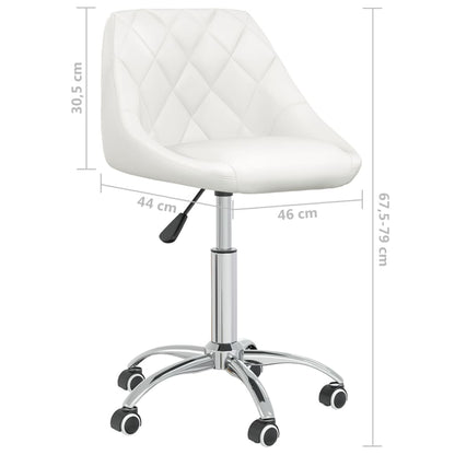 vidaXL Chaises de salle à manger pivotantes 6 pcs Blanches Similicuir