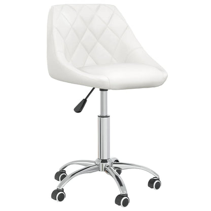 vidaXL Chaise de salle à manger pivotante Blanche Similicuir