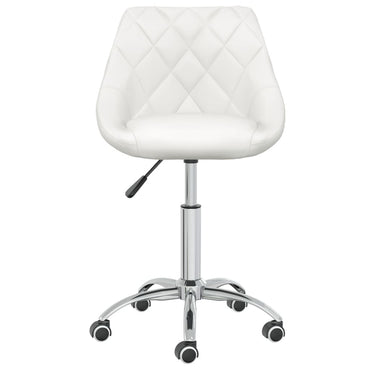 vidaXL Chaise de salle à manger pivotante Blanche Similicuir