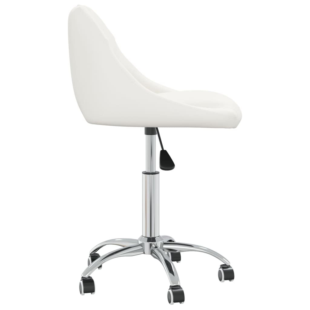 vidaXL Chaise de salle à manger pivotante Blanche Similicuir