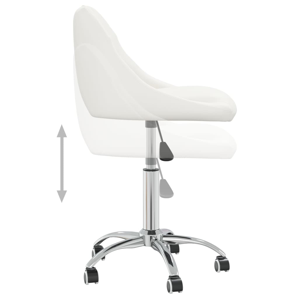 vidaXL Chaise de salle à manger pivotante Blanche Similicuir