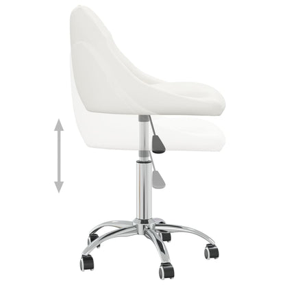 vidaXL Chaise de salle à manger pivotante Blanche Similicuir