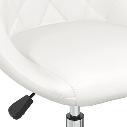 vidaXL Chaise de salle à manger pivotante Blanche Similicuir