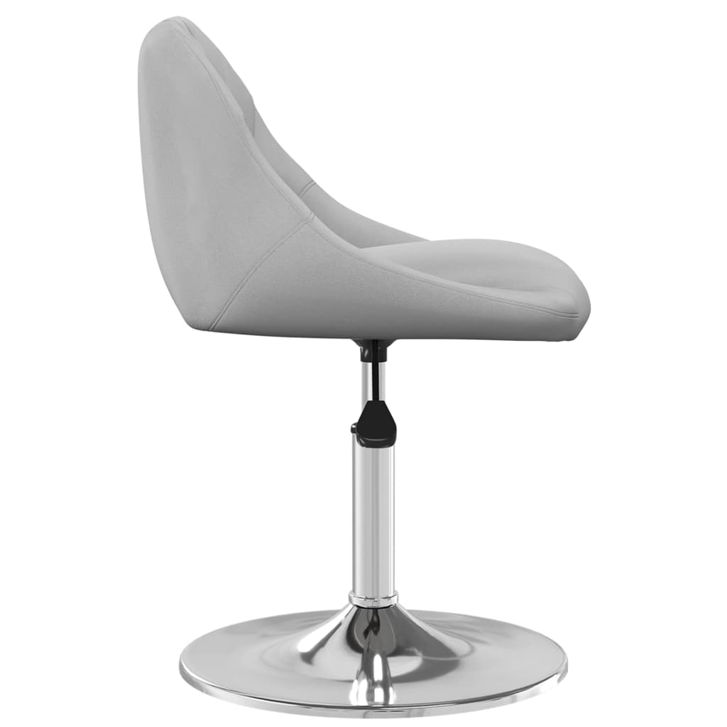 vidaXL Chaises de salle à manger 4 pcs pivotantes velours gris clair