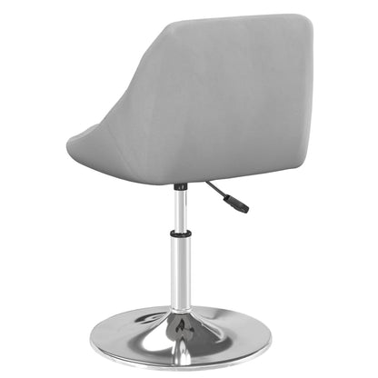 vidaXL Chaises de salle à manger 4 pcs pivotantes velours gris clair