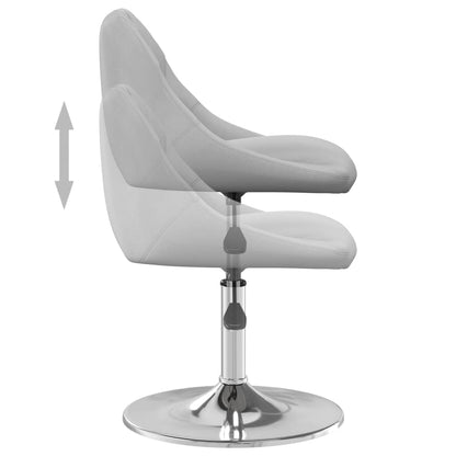 vidaXL Chaises de salle à manger 4 pcs pivotantes velours gris clair
