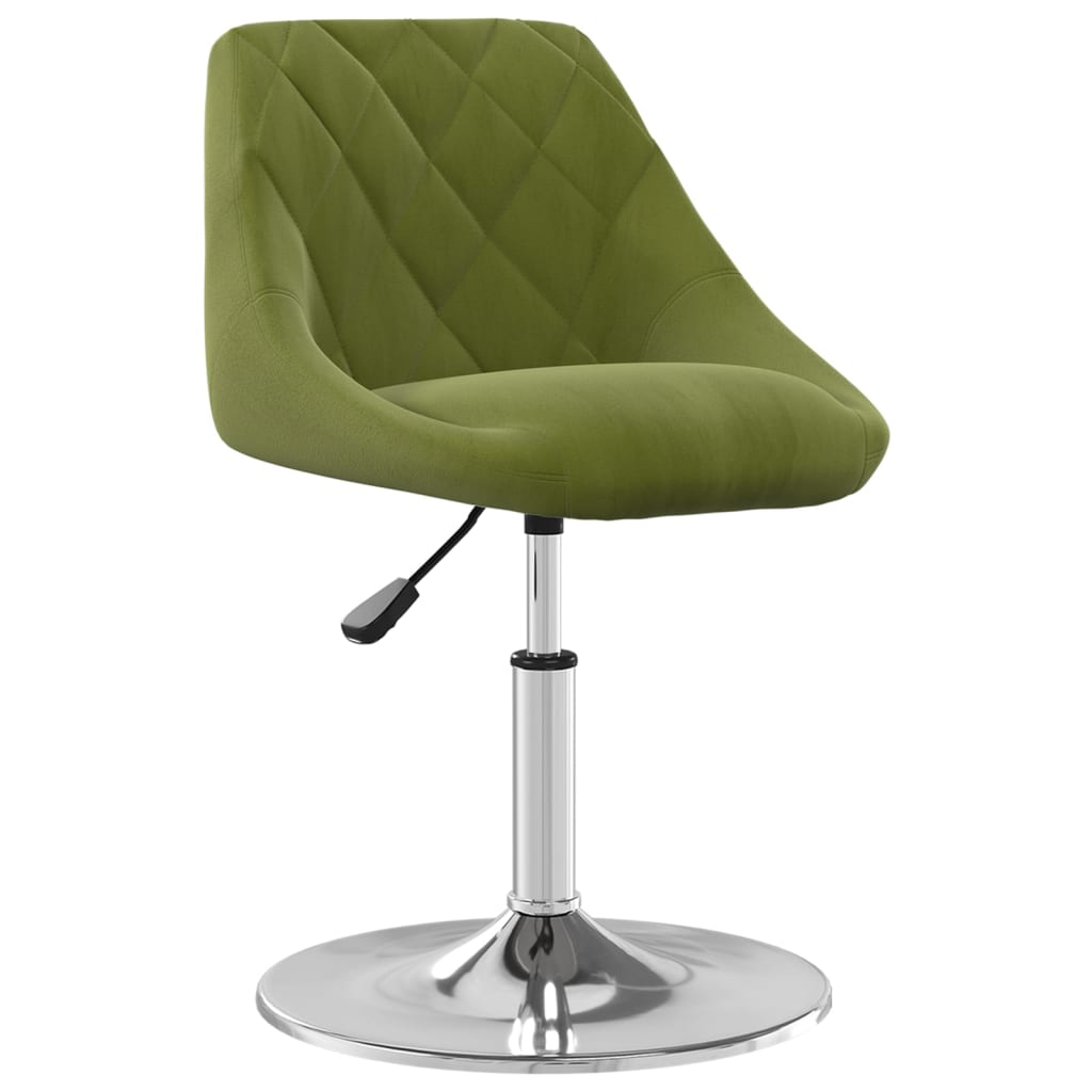 vidaXL Chaises de salle à manger 4 pcs pivotantes Vert clair Velours