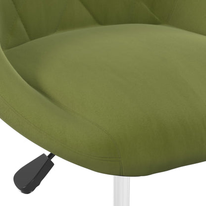 vidaXL Chaises de salle à manger 4 pcs pivotantes Vert clair Velours