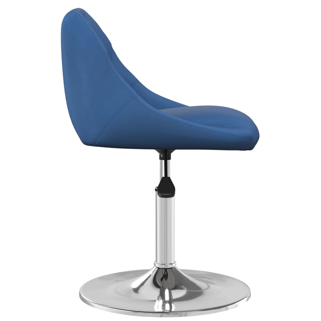 vidaXL Chaises de salle à manger 4 pcs pivotantes velours bleu
