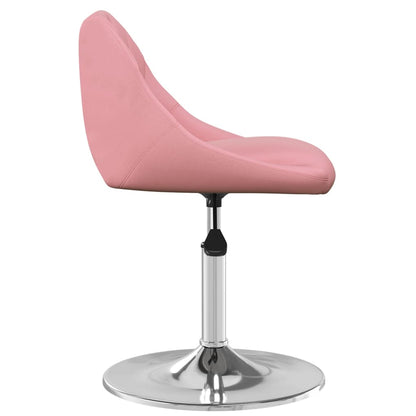 vidaXL Chaises de salle à manger 4 pcs pivotantes velours rose
