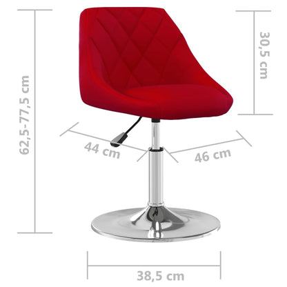 vidaXL Chaises de salle à manger 4 pcs pivotantes velours rouge vin