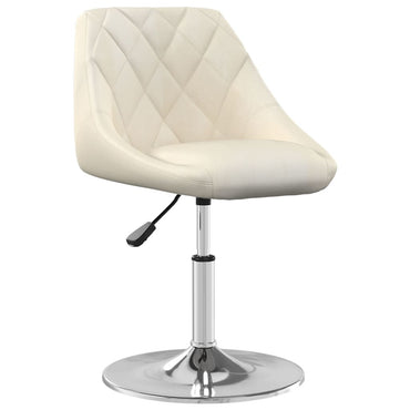 vidaXL Chaises de salle à manger 6 pcs Tissu velours crème pivotantes