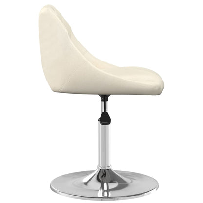 vidaXL Chaises de salle à manger 6 pcs Tissu velours crème pivotantes