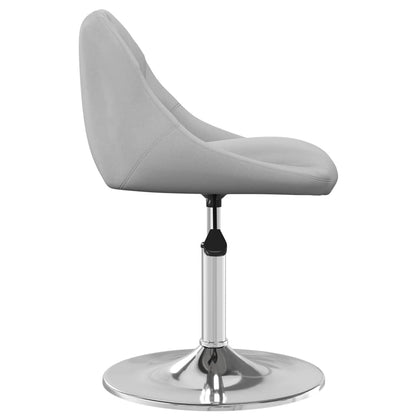 vidaXL Chaises de salle à manger pivotantes 6 pcs Gris clair Velours