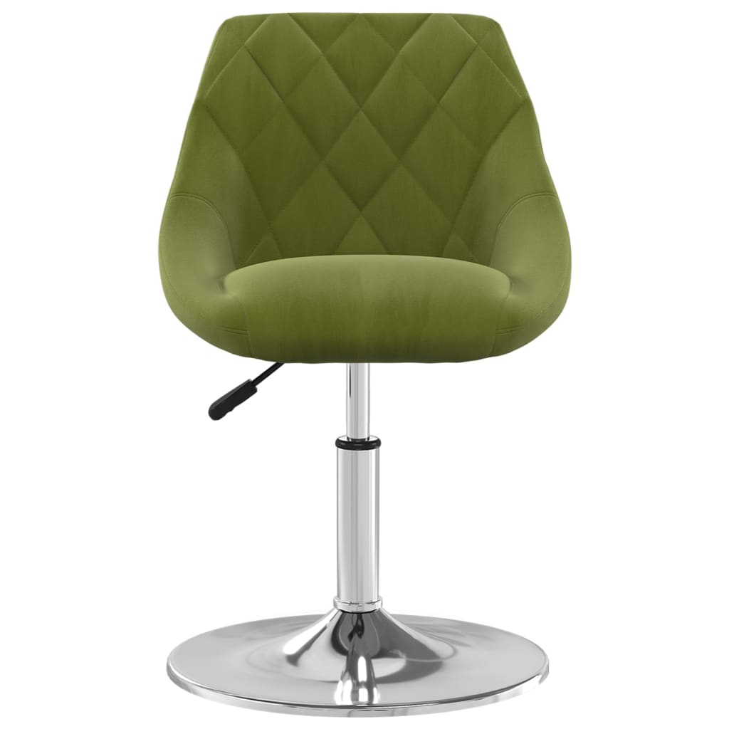 vidaXL Chaises de salle à manger 6 pcs pivotantes velours vert clair