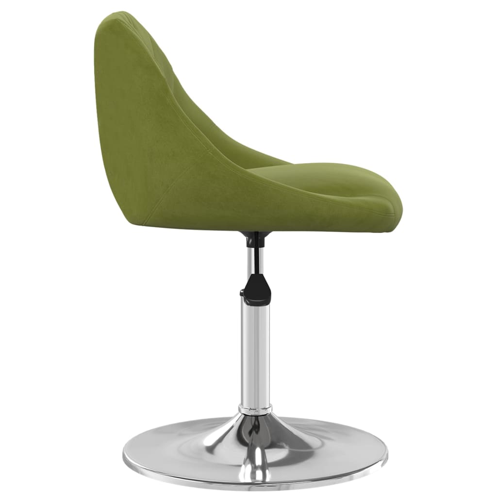vidaXL Chaises de salle à manger 6 pcs pivotantes velours vert clair