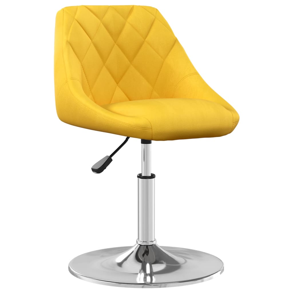 vidaXL Chaises de salle à manger 6 pcs pivotantes Jaune moutarde Velours