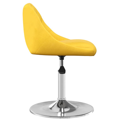 vidaXL Chaises de salle à manger 6 pcs pivotantes Jaune moutarde Velours