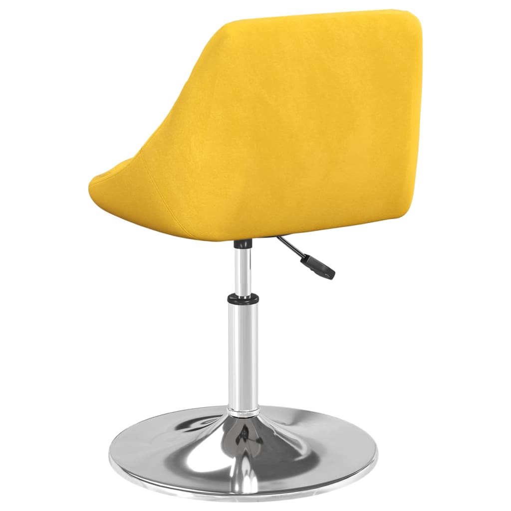 vidaXL Chaises de salle à manger 6 pcs pivotantes Jaune moutarde Velours