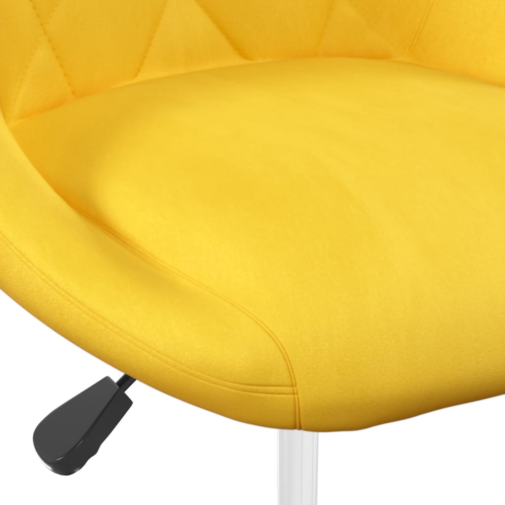 vidaXL Chaises de salle à manger 6 pcs pivotantes Jaune moutarde Velours